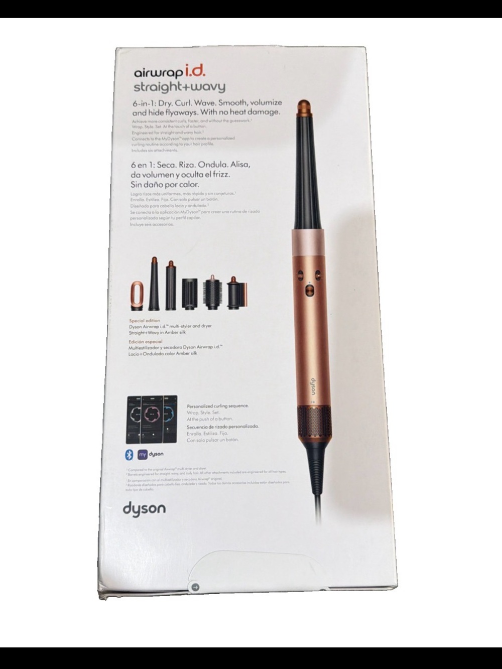 *BNIB SEALED AUTHENTIC* Dyson Airwrap i.d. multi-styler Straight+Wavy Amber silk